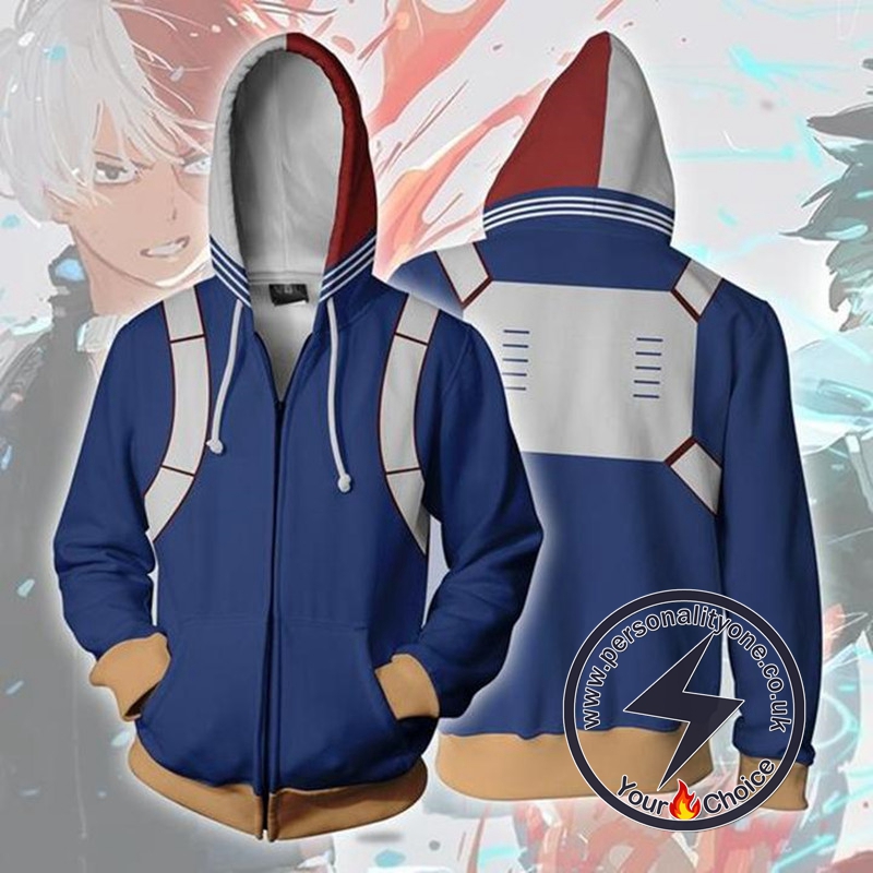 My Hero Academia Hoodies - Shoto Todoroki Boku No Hero Academia Zip Up Hoodie Jacket